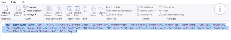 Jadual Tarikh Lanjutan Power Query M Fungsi