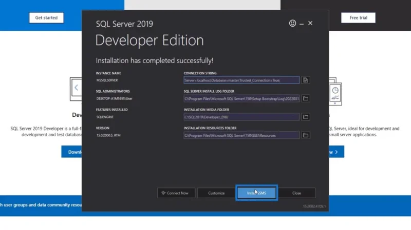 Muat Turun Dan Pemasangan Pelayan SQL