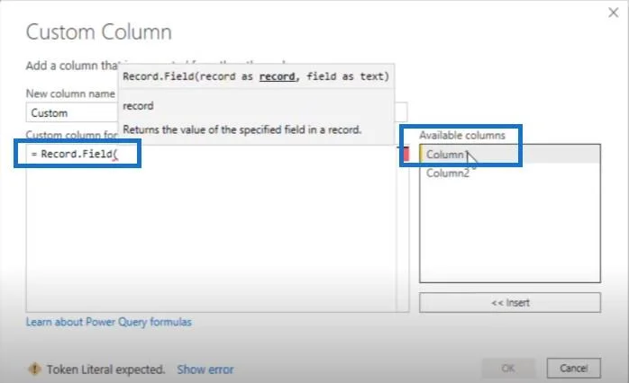 Ekstrak Nilai Daripada Rekod Dan Senarai Dalam Power Query