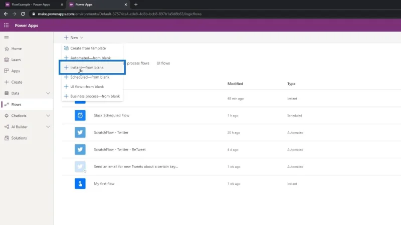 Penyepaduan PowerApps Dalam Microsoft Power Automate