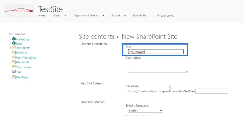 Tapak Projek SharePoint: Penciptaan Dan Konfigurasi