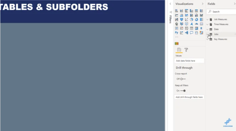 Création de tables de mesures et de sous-dossiers dans LuckyTemplates