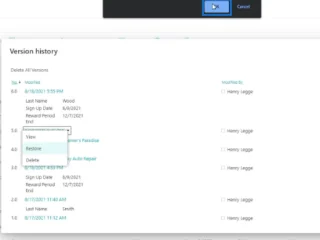Sejarah Versi Dalam Senarai SharePoint