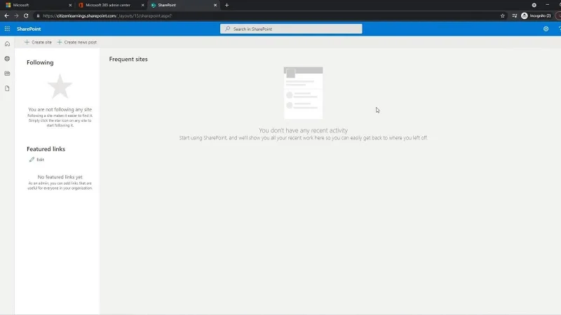 Tutorial MS SharePoint: Penciptaan Akaun
