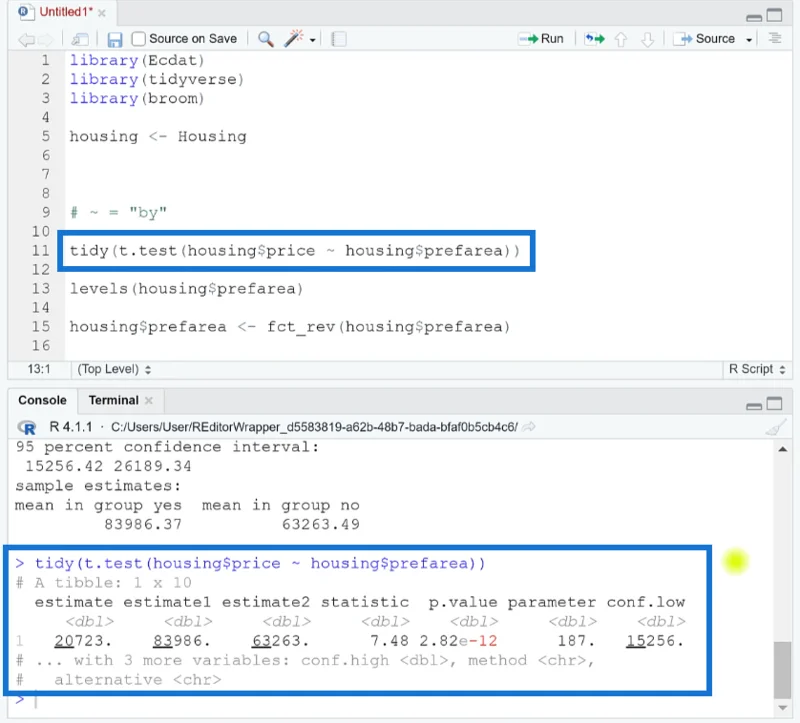 Cara Melakukan Ujian-T Dalam RStudio