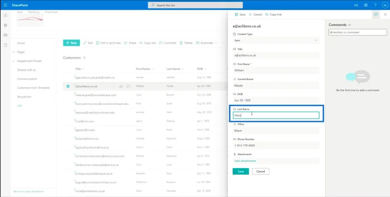 รายการ SharePoint: การแก้ไขรายการเดียวและหลายรายการ