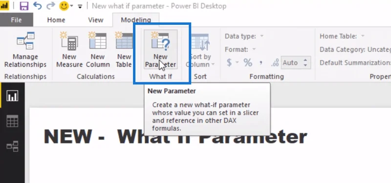 Funzionalità del parametro "What-If" di LuckyTemplates
