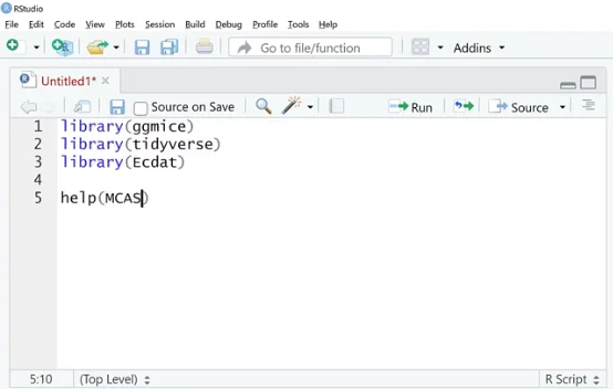 Memvisualisasikan Data Hilang Dalam RW/ GGMICE
