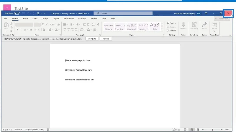 Versionierung in der SharePoint-Dokumentbibliothek
