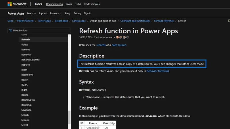 Fungsi Dan Formula PowerApps |  Satu Pengenalan