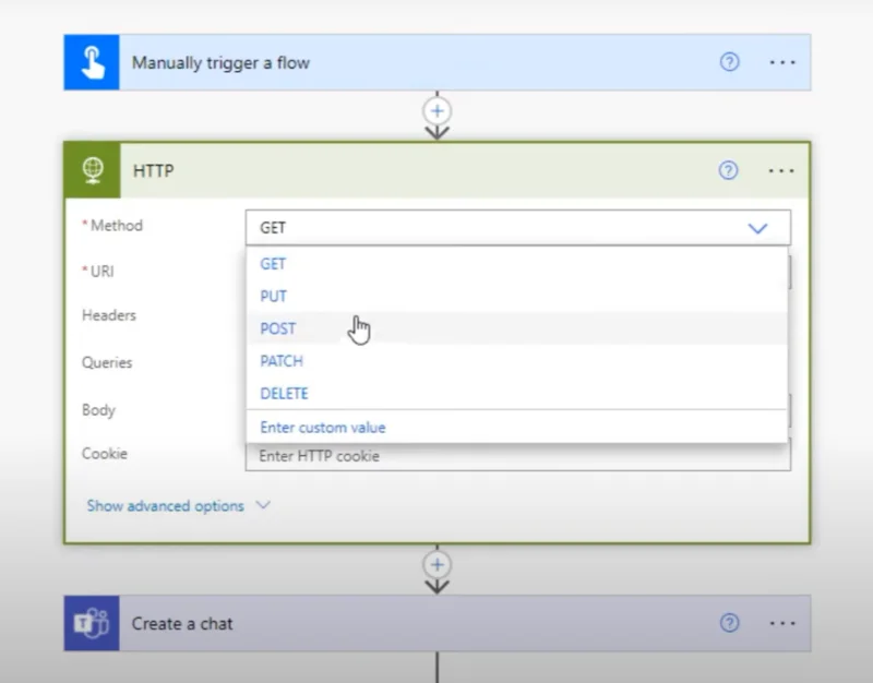 Hacer una solicitud HTTP en Power Automate
