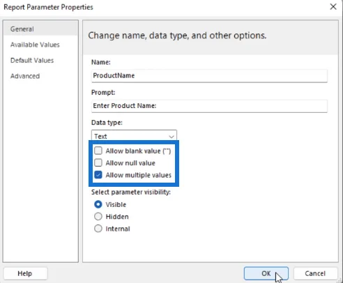 Cara Membuat Parameter Dalam LuckyTemplates's Report Builder