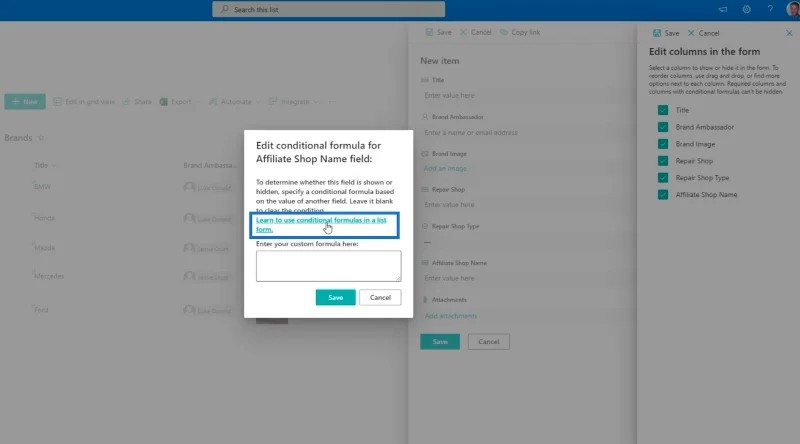 Pengesahan Lajur SharePoint Dalam Dua Cara