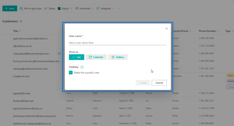 มุมมองปฏิทินรายการ SharePoint