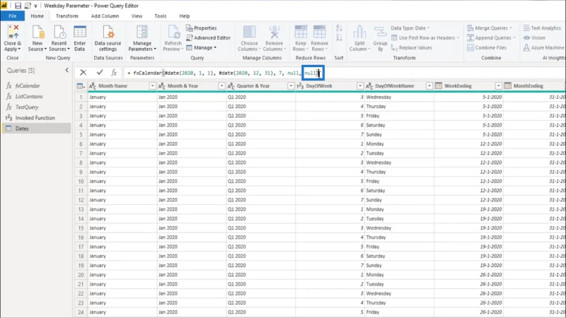Fungsi M Untuk Jadual Tarikh – Cara Menambah Parameter Dalam Editor Pertanyaan