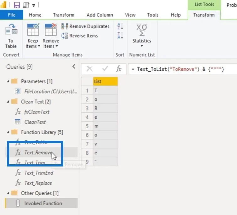 Mencipta Fungsi Pembersihan Teks Tersuai Dalam Power Query