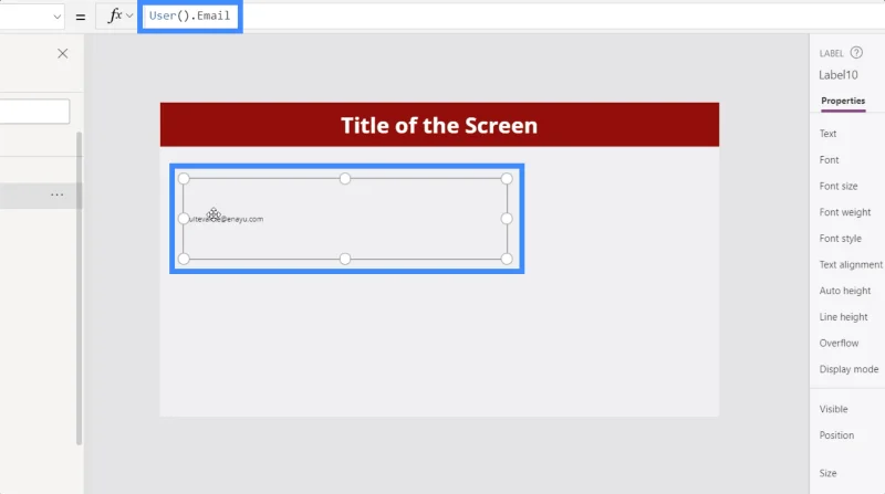 Power Apps-Funktionen: Arbeiten mit User(), Today() und Now()