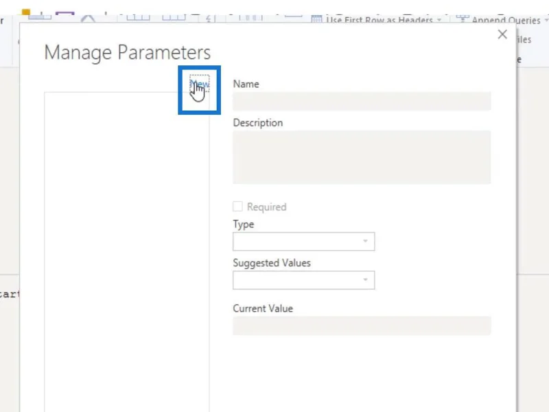 Parâmetros do LuckyTemplates via Query Editor