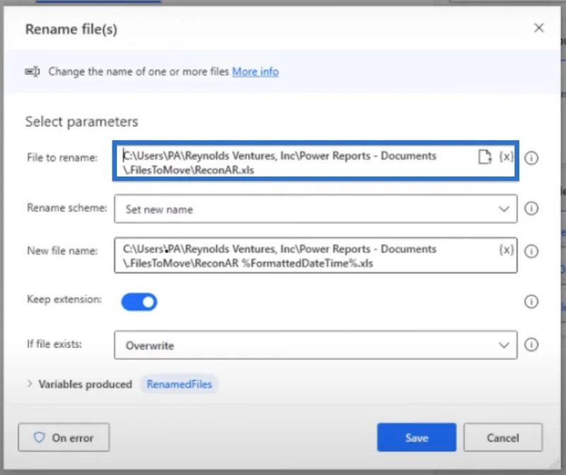 Tambahkan Tarikh Pada Nama Fail Dalam Desktop Power Automate