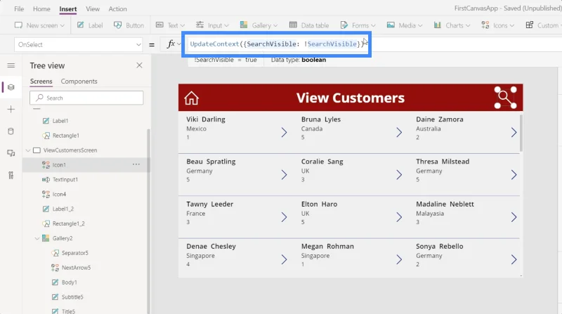 ฟิลด์ค้นหา PowerApps: วิธีเพิ่มและปรับแต่ง