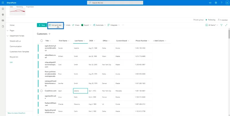 รายการ SharePoint: การแก้ไขรายการเดียวและหลายรายการ