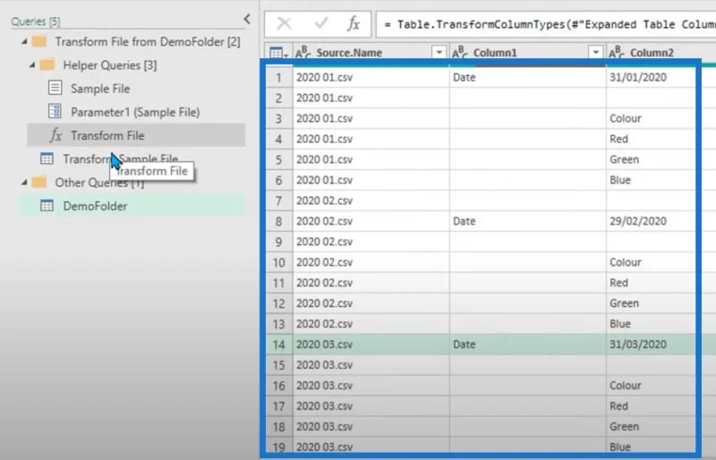 Power Query: Gabungkan Fail Dari Berbilang Folder