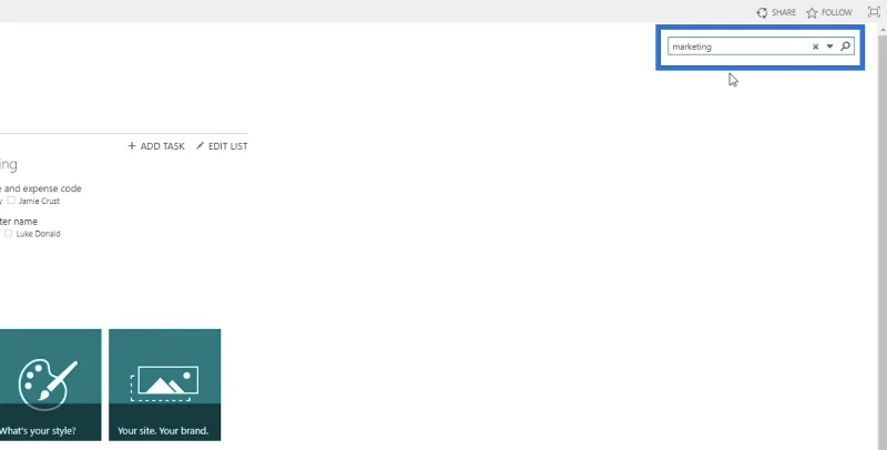 Fungsi Carian SharePoint