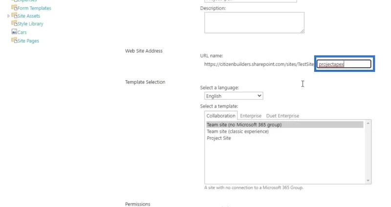 Tapak Projek SharePoint: Penciptaan Dan Konfigurasi