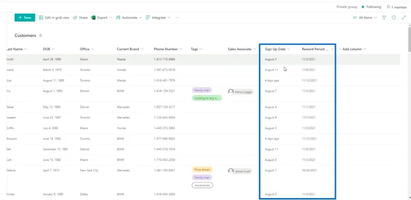 คอลัมน์จากการคำนวณใน SharePoint |  ภาพรวม