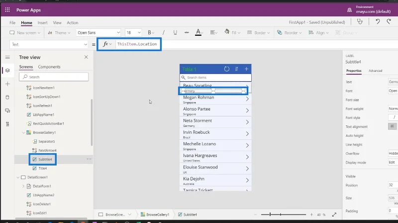 Fungsi Dan Formula PowerApps |  Satu Pengenalan