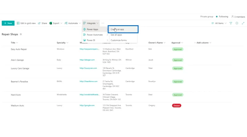 Power Apps – Panduan Penyepaduan SharePoint