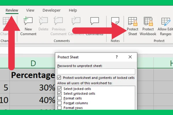 Excel'de Sütunlar Nasıl Kilitlenir – 6 Basit Adım