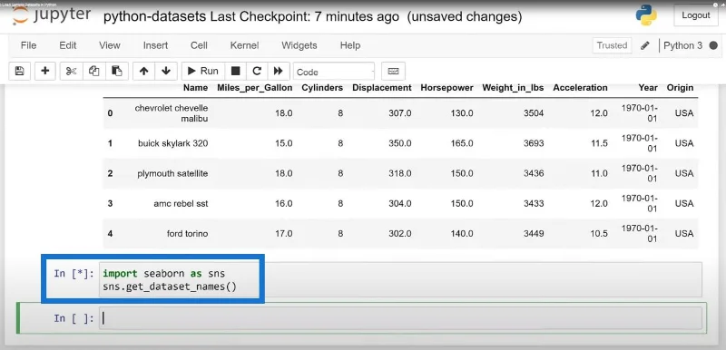 Cara Memuatkan Contoh Set Data Dalam Python
