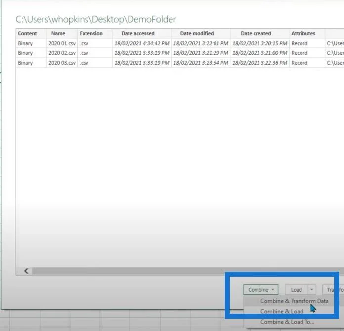 Power Query: Gabungkan Fail Dari Berbilang Folder