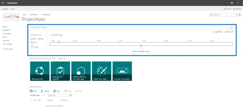 Tapak Projek SharePoint: Penciptaan Dan Konfigurasi