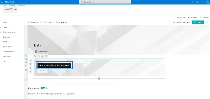 Menambah Navigasi Senarai SharePoint