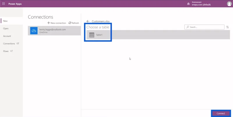 Persediaan Persekitaran Power Apps: Sambung Ke OneDrive & Google Drive