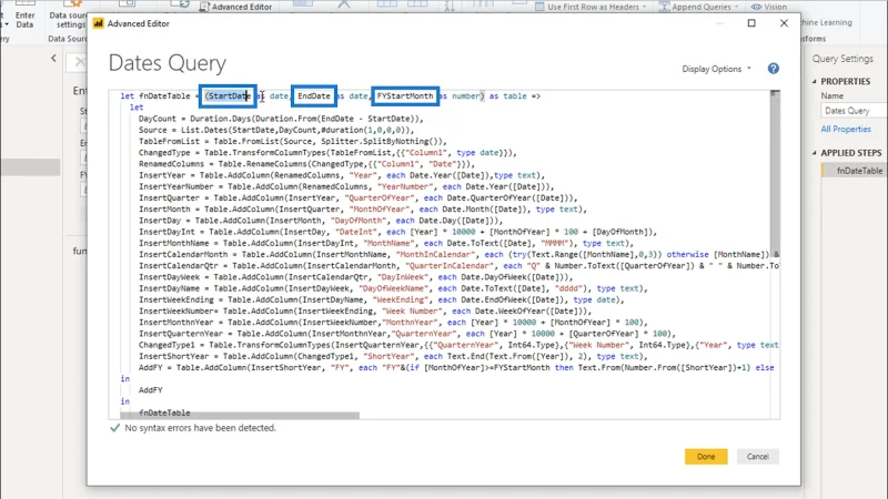 Mencipta Jadual Pertanyaan Tarikh Dinamik Dalam LuckyTemplates: Tutorial Editor Pertanyaan