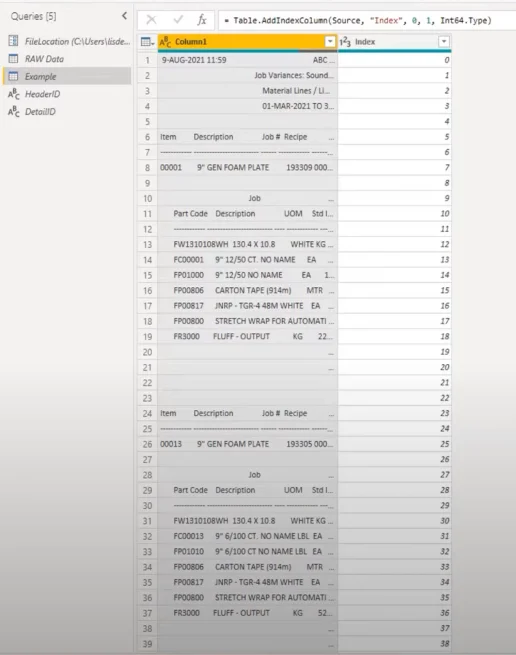 Tutorial Microsoft Power Query Mengenai Cara Membetulkan Isu Lebar Lajur Tetap Campuran