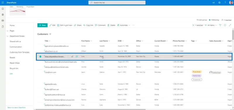 Sejarah Versi Dalam Senarai SharePoint