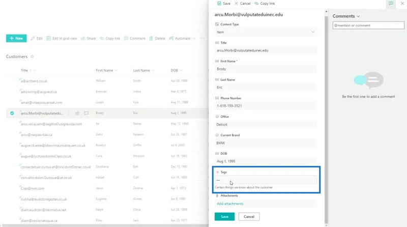 Hinzufügen eines SharePoint-Auswahlfelds zu einer Liste