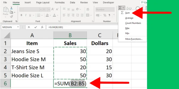 8 Cara Menambah Sel Tertentu Dalam Excel