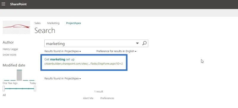 Fungsi Carian SharePoint
