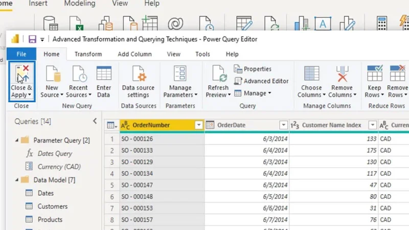 Parâmetros do LuckyTemplates via Query Editor