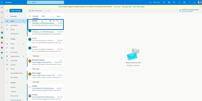 การตั้งค่าการแจ้งเตือนรายการ SharePoint