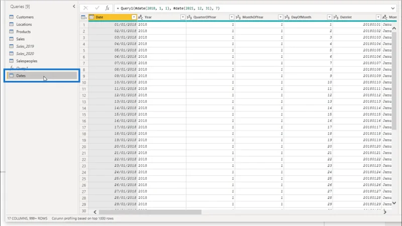 Mencipta Jadual Tarikh Dalam LuckyTemplates