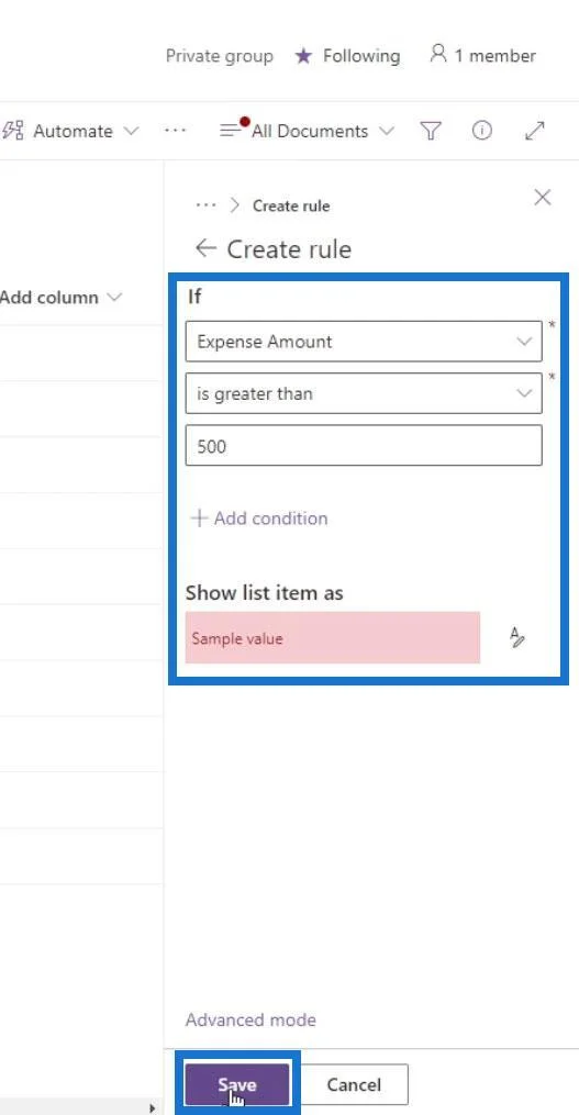 Lihat Pemformatan Dalam SharePoint