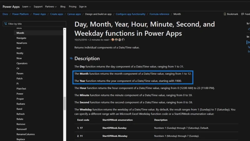 Fungsi Dan Formula PowerApps |  Satu Pengenalan