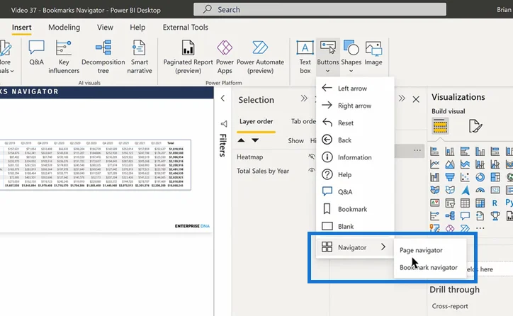Navigator Penanda Halaman Ciri LuckyTemplates: Tutorial & Semakan