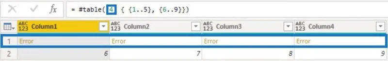 ค่าตาราง – ค่าโครงสร้างทั่วไปใน LuckyTemplates